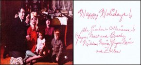 Actress Jayne Mansfield sent this handwritten note and family photo to Elvis.